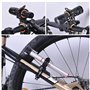Amindz 2 Pièces Universel Clip Lampe Torche Vélo,Supports de Lampe de Vélo Réglables à 360°,Fixation Torche Vélo,Support Lampe T