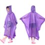 Enfants Poncho de Pluie, Réutilisable EVA Manteau de Pluie, Pliable Transparent Cape de Pluie, pour L'école Voyage Randonnée Cyc