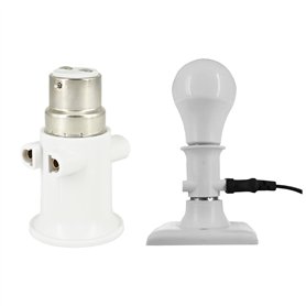 FExYinz 2 pièces par paquet adaptateur de douille de lampe prise B22 conversion en prise de courant et prise E27