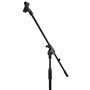 Vonyx MS10 Pied de Microphone Noir avec Support de Microphone, Haute Qualité, Noir, Matériel Professionnel, Réglable à Souhait, 