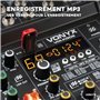 Vonyx VM-KG08 Console de Mixage 8 Canaux - Avec Bluetooth, Lecteur MP3, Interface Audio USB, Processeur de Son, Alimentation Fan