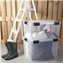 Iris Ohyama, Boite Rangement Hermétique, 20L, Lot de 3, Transparent, Couvercle avec Joint Etanche, 4 Clips de Fermeture, Empilab