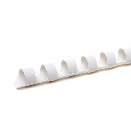Pavo Boîte de 100 Peignes de reliure en plastique 6 mm Blanc