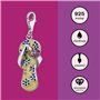 Quiges Femme Pendentif Argent Tongs Jaune avec Fleurs pour Bracelets et Accessoires, Sterling