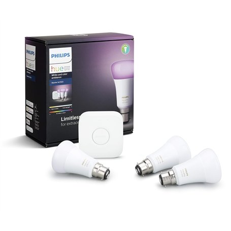 Philips Hue - Ambiance Starter Kit 3X B22 ampoules LED (fonctionne avec Alexa)