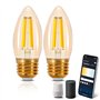 Aigostar Ampoule Connectée Alexa E27 4.5W Edison Ampoules Vintage WiFi C35 Ampoule Intelligent Retro