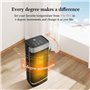 Taylor Swoden Fiery pro - Chauffage d'appoint PTC de 2000W pour usage intérieur, minuterie 24 heures, oscillation de 70°, 4 mode