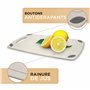 Exitoso Lot de 2 Planches à découper en Paille de Blé Beiges - Planche à decouper Cuisine Légere - Poignée Facile à Saisir & Rai