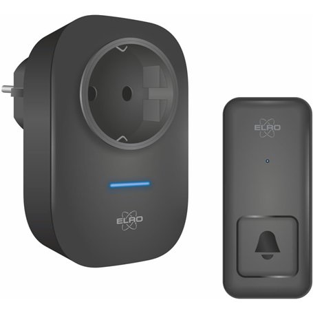 ELRO DB4000 Kit de sonnette de porte cinétique sans fil avec récepteur enfichable et prise de courant