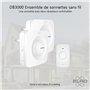 ELRO DB3000 Sonnette de Porte sans Fil - avec 2X Récepteur Plug-in - sans Batterie - 64 Mélodies - Distance sans Fil : 300m - Bl