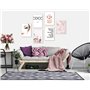 Artpin® Lot de 6 affiches murales élégantes pour salon, SANS CADRE! format A4 pour chambre - motif Coco Rose W2