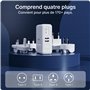 VOOMY Adaptateur Universel de Voyage, Adaptateur Prise Universelle pour 170+ Pays, Adaptateur de Voyage Interchangeable avec 4 U
