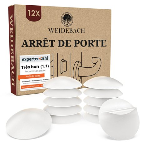 WEIDEBACH® Lot de 12 butoirs de porte discrets