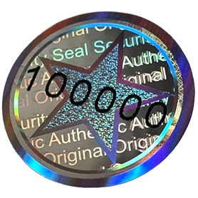 98 pcs - sceau hologramme 3D avec numéro de série, 20mm argent brillant - sceau de sécurité, sceau de qualité, sceau de garantie 98 pcs - sceau hologramme 3D avec numéro de série