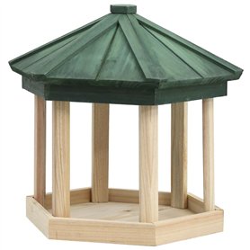 vidaXL Mangeoire octogonale en Bois Massif de Sapin 33 x 30 cm