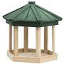 vidaXL Mangeoire octogonale en Bois Massif de Sapin 33 x 30 cm