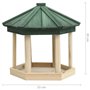 vidaXL Mangeoire octogonale en Bois Massif de Sapin 33 x 30 cm