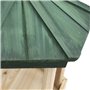vidaXL Mangeoire octogonale en Bois Massif de Sapin 33 x 30 cm