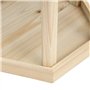 vidaXL Mangeoire octogonale en Bois Massif de Sapin 33 x 30 cm