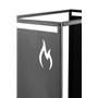 Range Bûches De Bois De Chauffage - Durable Pour L'intérieur Ou L'extérieur - Support De Cheminée - Noir Mat, Résistant A La Rou