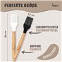 Lot de 2 pinceaux de cuisine en silicone avec manche en bambou - Résistant à la chaleur