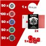 Kyto Kit de poker 300 pièces - Idéal pour Texas Hold Em - Avec valise, jetons de poker et cartes de poker - Parfait pour les pro