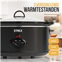 Strex Mijoteuse 6,5 l - Casserole amovible en céramique - Fonction maintien au chaud - mijoteuse - Noir