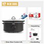 Strex Mijoteuse 6,5 l - Casserole amovible en céramique - Fonction maintien au chaud - mijoteuse - Noir