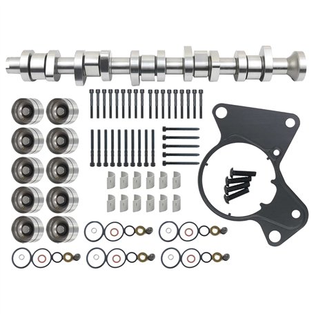 Flynsu Kit arbre à cames + roulement à cames Compatible avec Transp0rter V T5 2.5 TDI AXD AXE BAC BLK 038103673A 038103714G