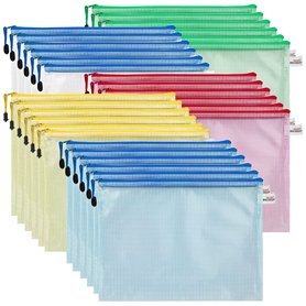30PCS A4 Pochette Document Dossier PVC, Zipper Pochette Dossier Sachets de Rangement de Fichiers Pour Stockage Recettes D'Entrep 30PCS A4 Pochette Document Dossier PVC