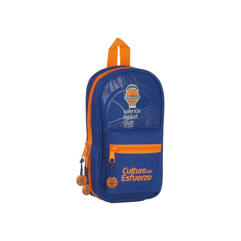 Plumier sac à dos Valencia Basket M847 Bleu Orange 12 x 23 x 5 cm