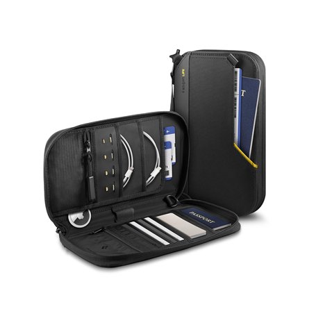 Spigen Life Klasden Pochette pour Passeport avec Blocage RFID et pin pour Carte SIM Organisateur de Voyage pour la Famille Poche