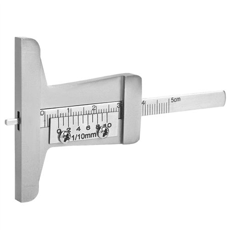 Oumefar Jauge de Profondeur de Bande de roulement de Pneu de 10mm 0.1mm précision de Profondeur de Bande de roulement étrier en
