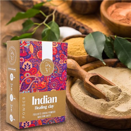 AATMANA Fullers Terre Poudre | Multani Mitti | Argile De Guérison Indienne | Masque Visage Purifiant Les Pores De La Peau Profon
