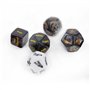 JUMOK 5 Jeux de dés acryliques polyèdres combinés au Hasard pour punir Les Parties Jouet de Jeu avec Sac de Rangement et Boîte C