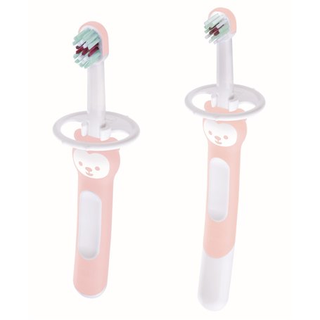 MAM Brosse Learn to brush Set C151 Lot de 2 brosses à dents : manche longue et manche courte