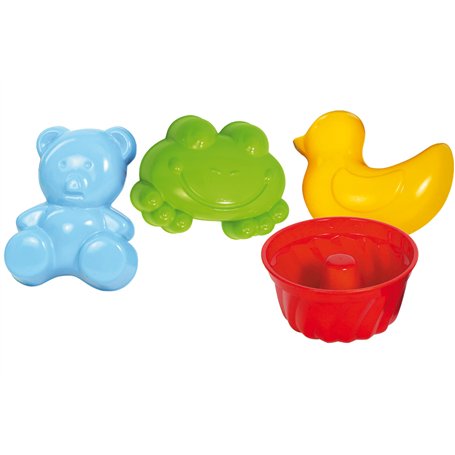 Gowi - 2050606 - Moule À Sable - Sven - Set De 4 sur Le Filet - Coloris Aléatoire