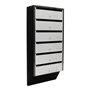 Rottner Depot Lot de 6 boîtes aux lettres Argenté et noir 2 clés par compartiment Porte-badge avec matériel de fixation 824 x 38