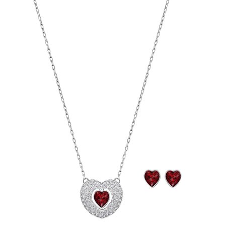 Swarovski Schmuckanthony 5188276 Parure Collier et Boucles d'oreilles en Laiton rhodié et Cristal Multicolore