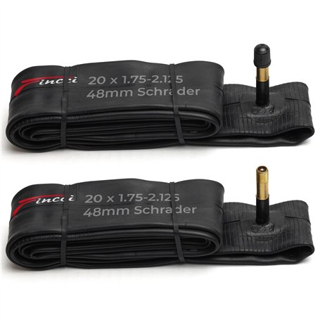 Fincci Сhambres à Air BMX 20 x 1.75 x 1.95 x 2.00 x 2.1 Pouces - Paire Chambre a air 20 Pouces de Valve Schrader 48mm pour Les v