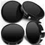 Biomar Labs 4 x 65mm Noir Cache-Moyeu Capuchons de Centre Enjoliveurs de Roué Voiture Cache Moyeux Jante Cache-Moyeux Compatible