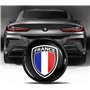 Biomar Labs Badge de Plaque de Démarrage pour Capot 74 mm Compatible avec BMW Emblème pour Coffre 51148219237 Drapeau de la Fran
