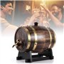 Oumefar 3L chêne Bois vin tonneau rétro Bois Grain Decor chêne Bois Seau à vin conteneur vin Brandy Whisky Bourbon Tequila chêne