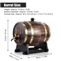 Oumefar 3L chêne Bois vin tonneau rétro Bois Grain Decor chêne Bois Seau à vin conteneur vin Brandy Whisky Bourbon Tequila chêne