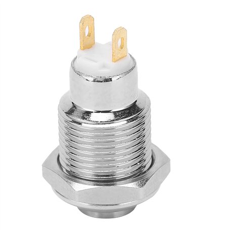 Interrupteur à Bouton Poussoir 10mm Interrupteur Bouton Poussoir en Acier Inoxydable Interrupteur de Démarrage Bouton Poussoir M