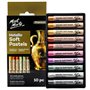 MONT MARTE Pastel Sec Métallique – 10 pièces – Craie Pastel pour Peinture extraordinaire de style Métallique – Texture douce et