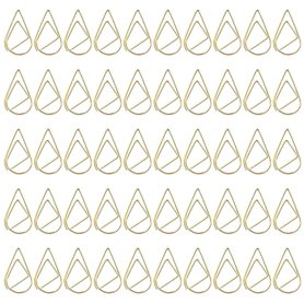 Zeayebsr trombones, 100 pièces marqueurs goutte d'eau en métal doré - pour livre, note, papier, affiche, photo Zeayebsr trombones