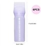 Kiperline Applicateur Huile Cheveux, 6pcs Bouteille Huile Cheveux 120ml Applicateur Huile Cheveux avec Brosse pour Coloration De