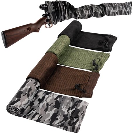 MUSLONG Lot de 4 chaussettes pour fusils et fusils de chasse | Chaussettes tricotées 132 cm x 15 cm – Chaussettes d'armes avec d