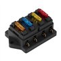 Porte-fusible de lame de voiture, Voies Boîte Fusibles support de bloc de boîte à fusibles de lame Standard de Circuit 12-24V av